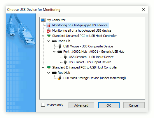 Choosing USB Device Manually